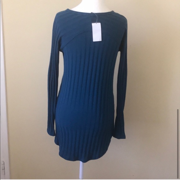 Teal ribbed sweater - Picture 6 of 8